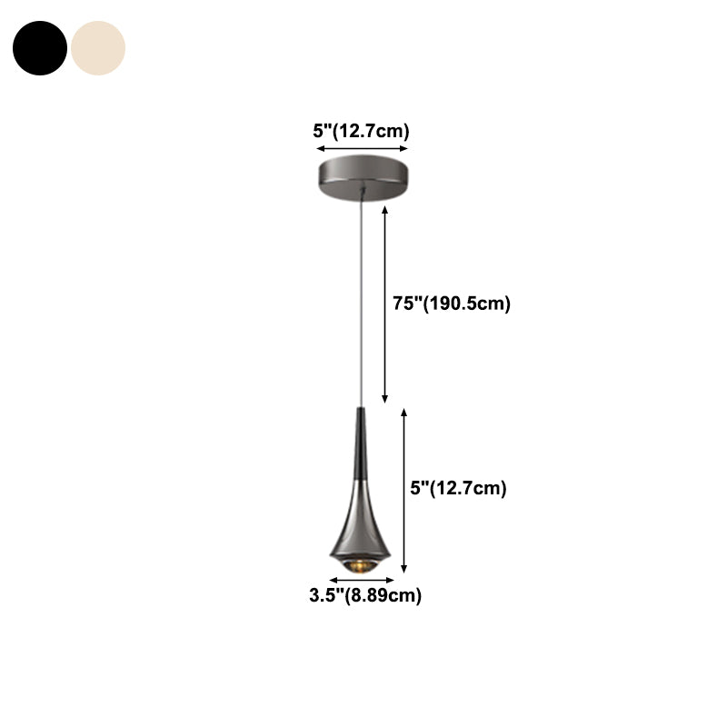 Aluminum Flared Pendant Light Fixture Simple LED Drop Lamp for Dining Room
