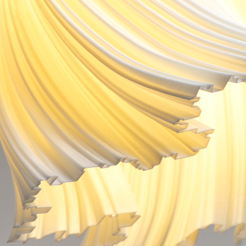 Luminaire de pendentif floral blanc lampe de suspension en plastique à 1 lumière minimaliste