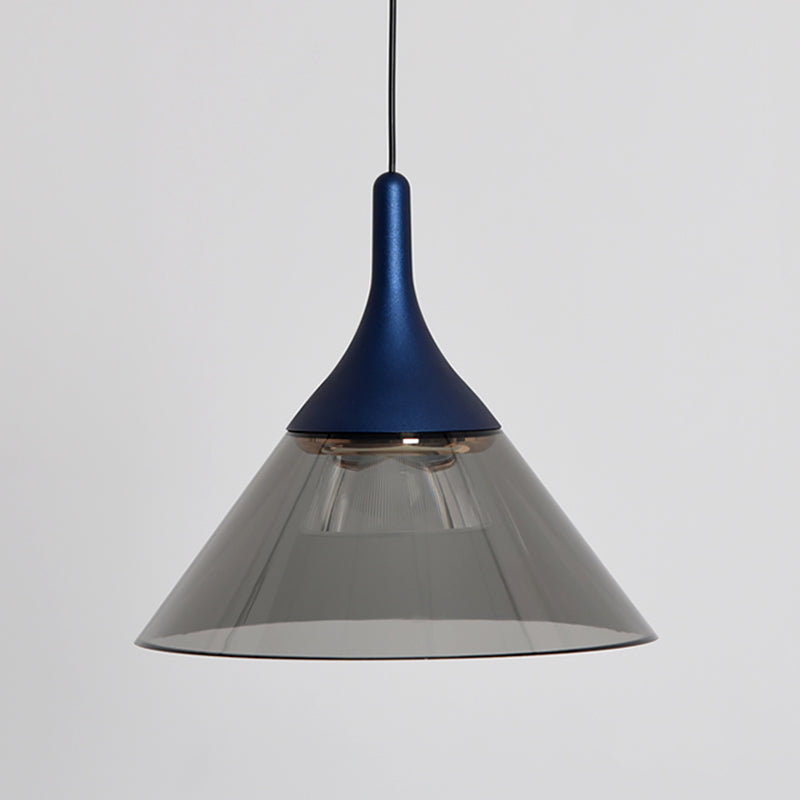 Minimalist Cone Shape Pendant Light Aluminum Dining Room LED Hanging Light