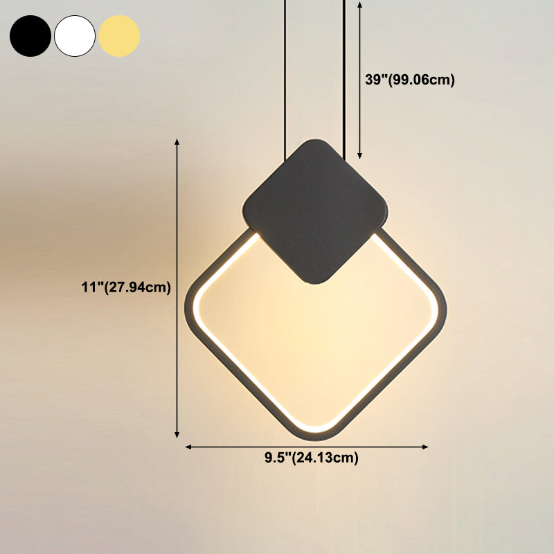 Geometric Ceiling Pendant Light Metal Modern LED Pendant Lighting