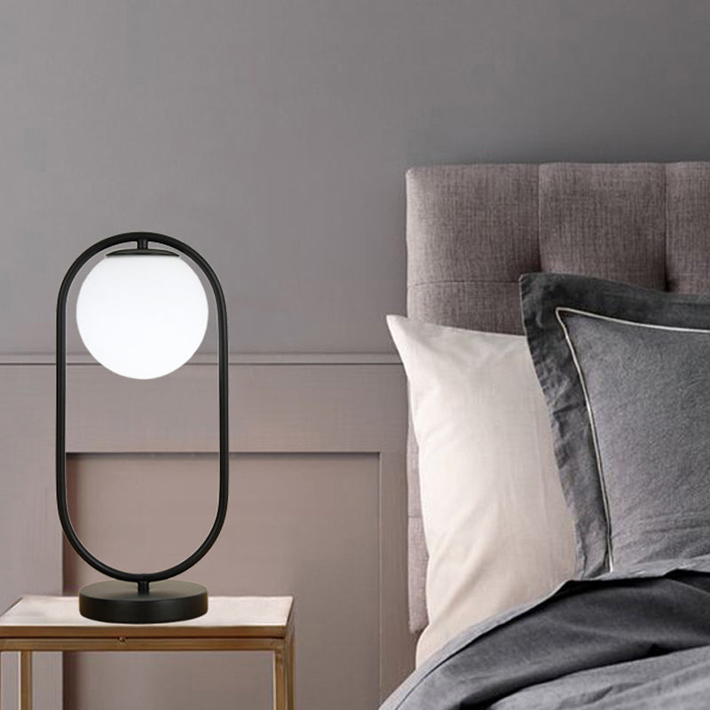 Glass Ball Shade Desk Lamp Household Desk Lighting Fixture for Sitting Room