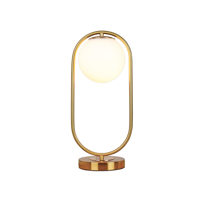 Glass Ball Shade Desk Lamp Household Desk Lighting Fixture for Sitting Room