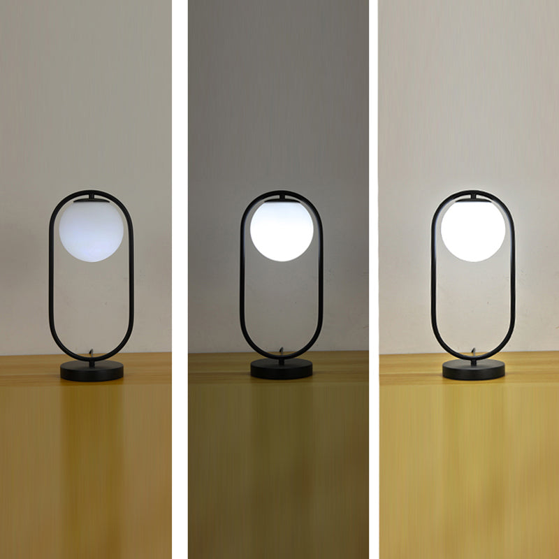 Glass Ball Shade Desk Lamp Household Desk Lighting Fixture for Sitting Room