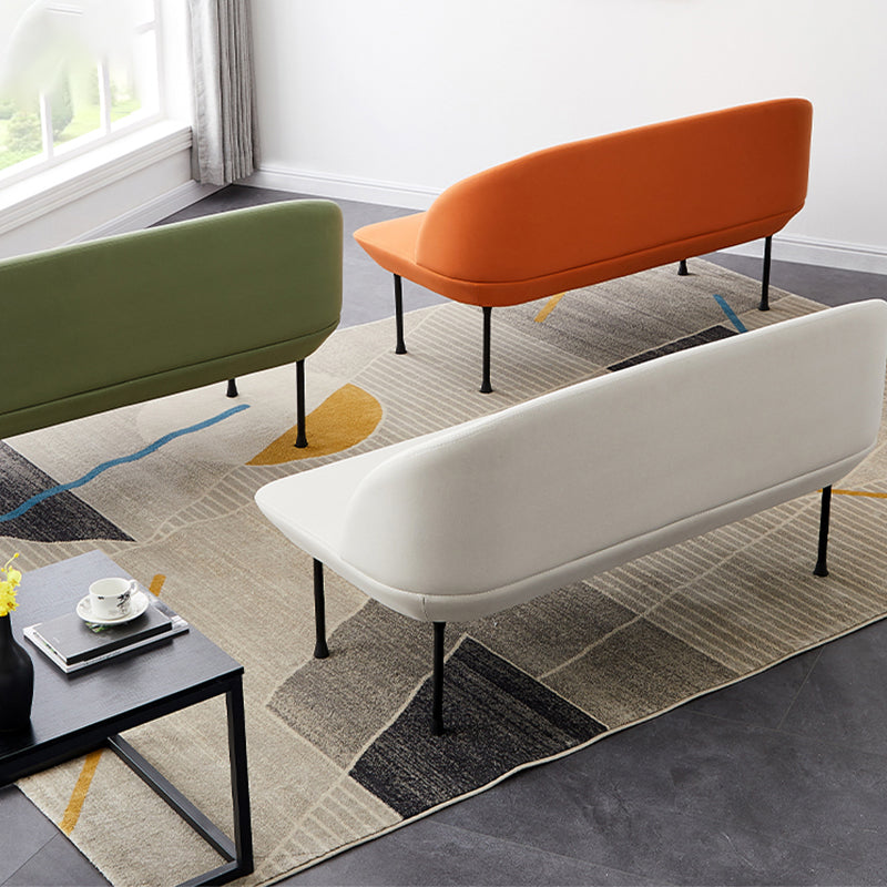 30.71" H Linen Armless Contemporary Sofa with Tight Back for Apartment