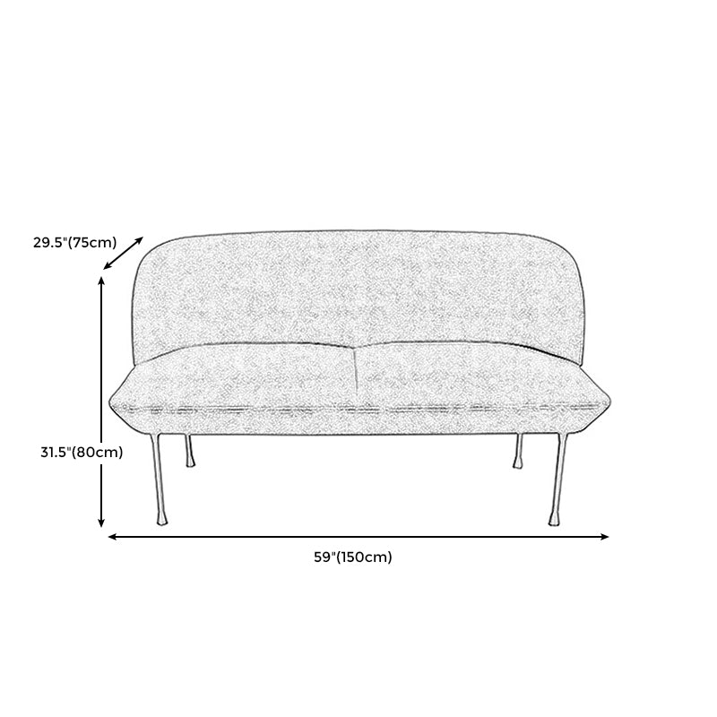30.71" H Linen Armless Contemporary Sofa with Tight Back for Apartment