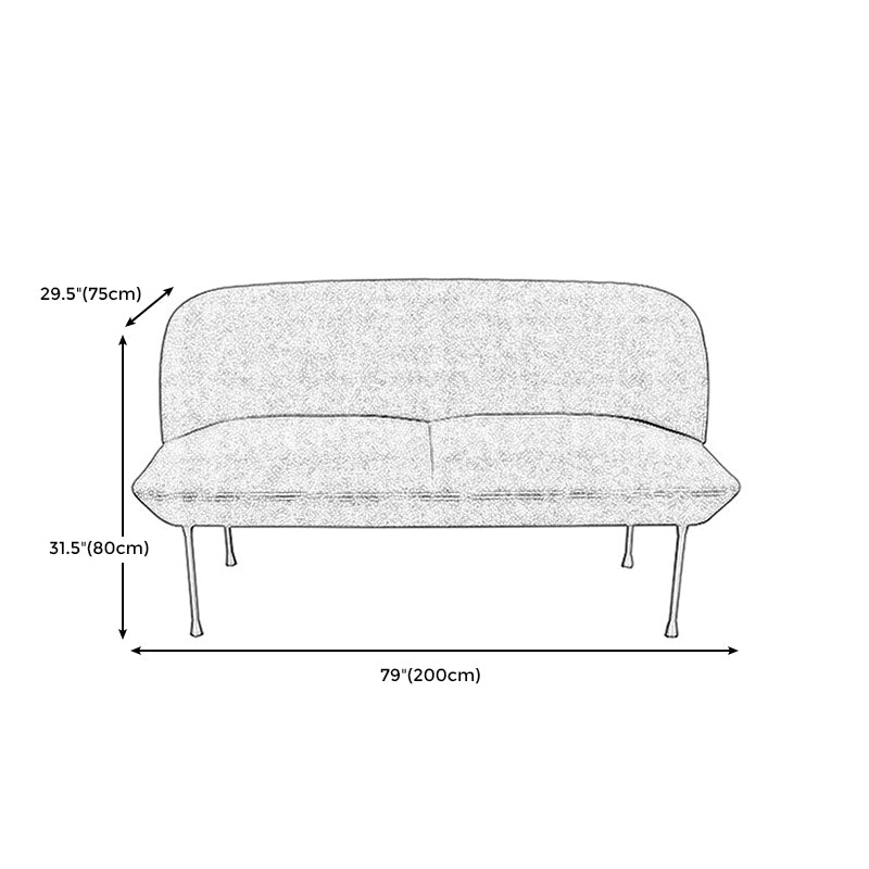 30.71" H Linen Armless Contemporary Sofa with Tight Back for Apartment