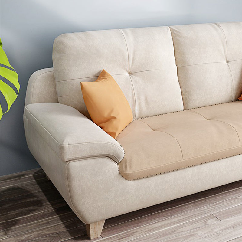Faux Leather Pillow Top Arm Modern Sofa with Stain Resistant and Water Proof