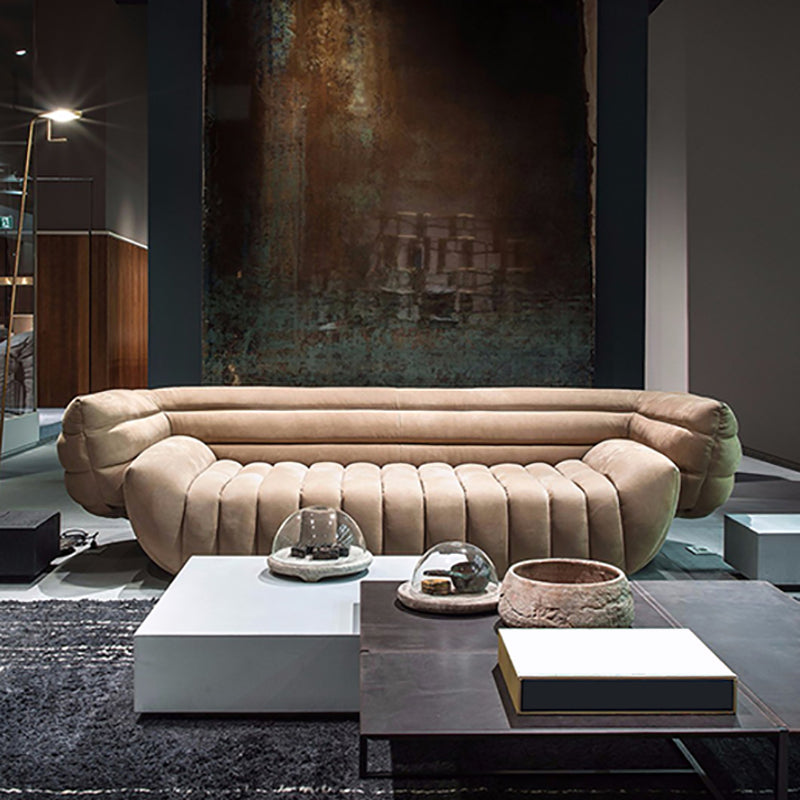 Transitional Modern Biscuit Back Sofa 23.62"High Velvet Tuxedo Arm Chesterfield Sofa