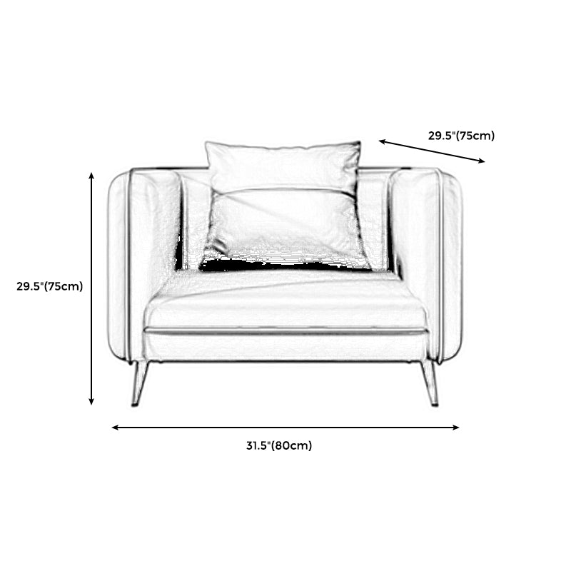 Modernes Büro-Smoking-Sofa mit Polsterkissen für Bonuszimmer, Wohnzimmer
