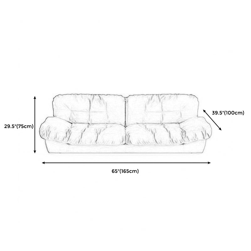 29.53" H Scandinavian Armless Sofa with Tufted Back Sofa for Living Room