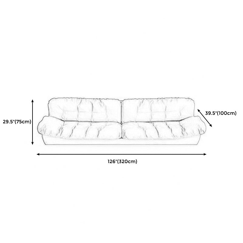 29.53" H Scandinavian Armless Sofa with Tufted Back Sofa for Living Room