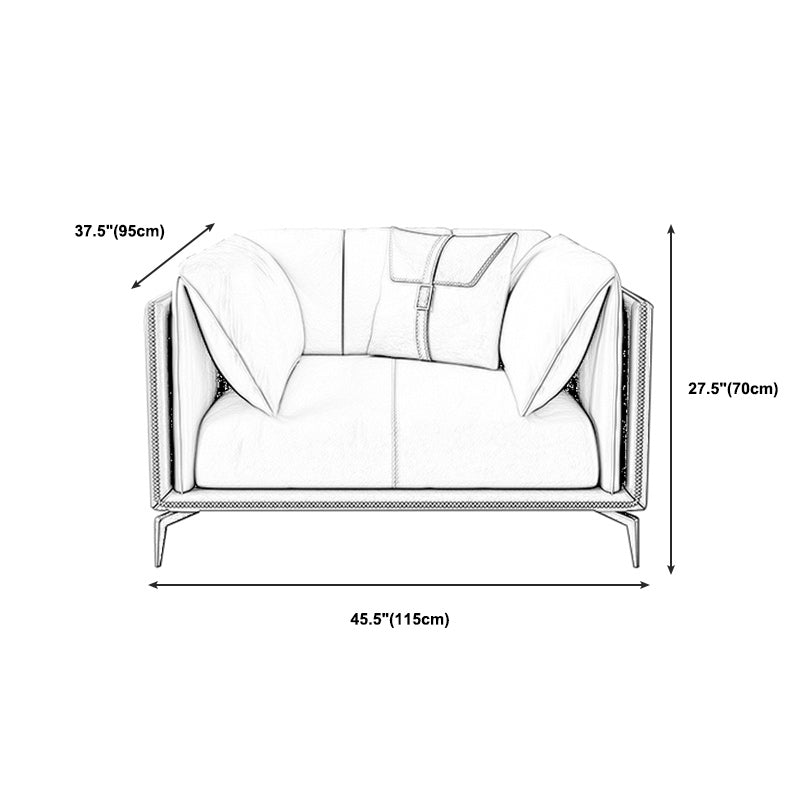Transitional Modern Cushions Sofa 27.6"High Pillow Top Arm Sofa, Beige