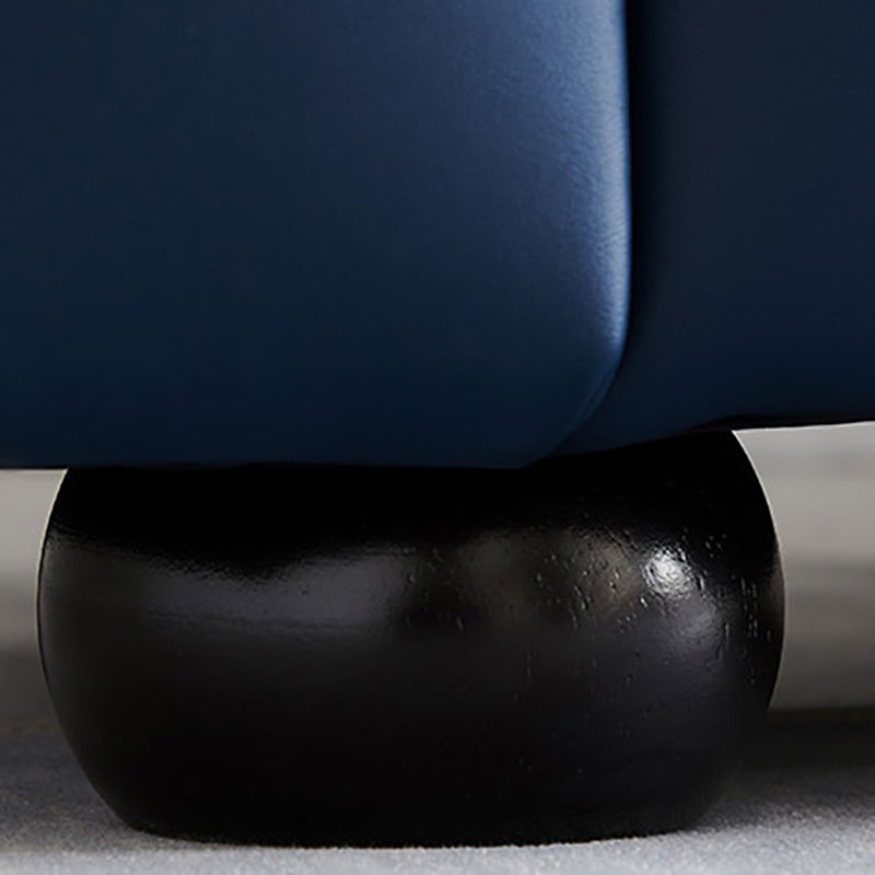 28 " High Modern Faux Leather Rolled Arm Chesterfield Sofa Mid Century Modern Sofa