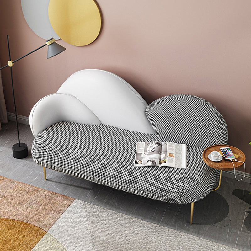 59" W x 29" D x 23" H Cotton Armless Modern with Tight Back for Living Room, Bonus Room