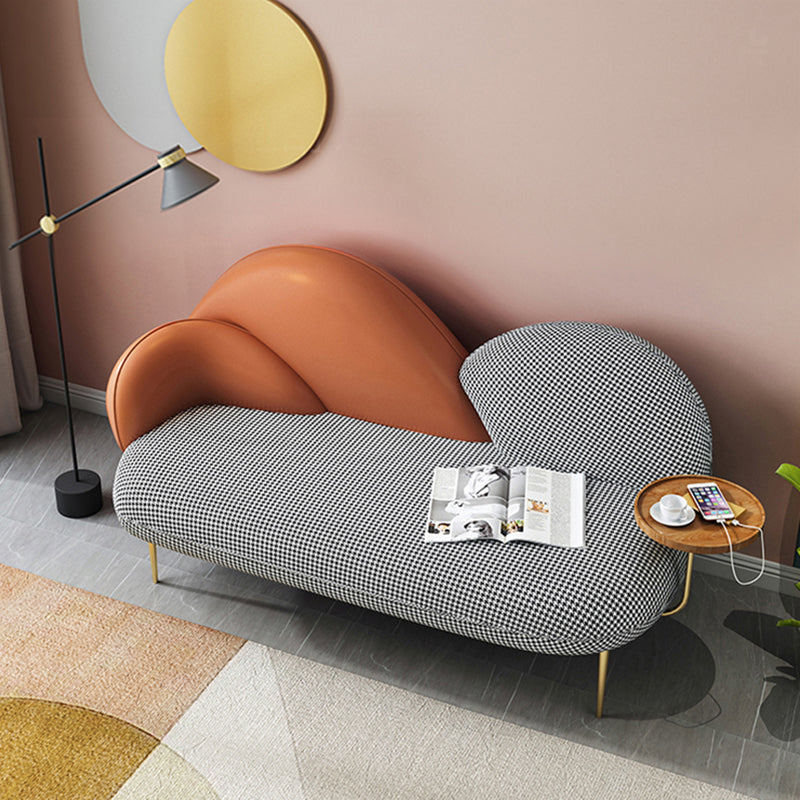 59" W x 29" D x 23" H Cotton Armless Modern with Tight Back for Living Room, Bonus Room