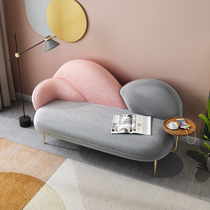 59" W x 29" D x 23" H Cotton Armless Modern with Tight Back for Living Room, Bonus Room