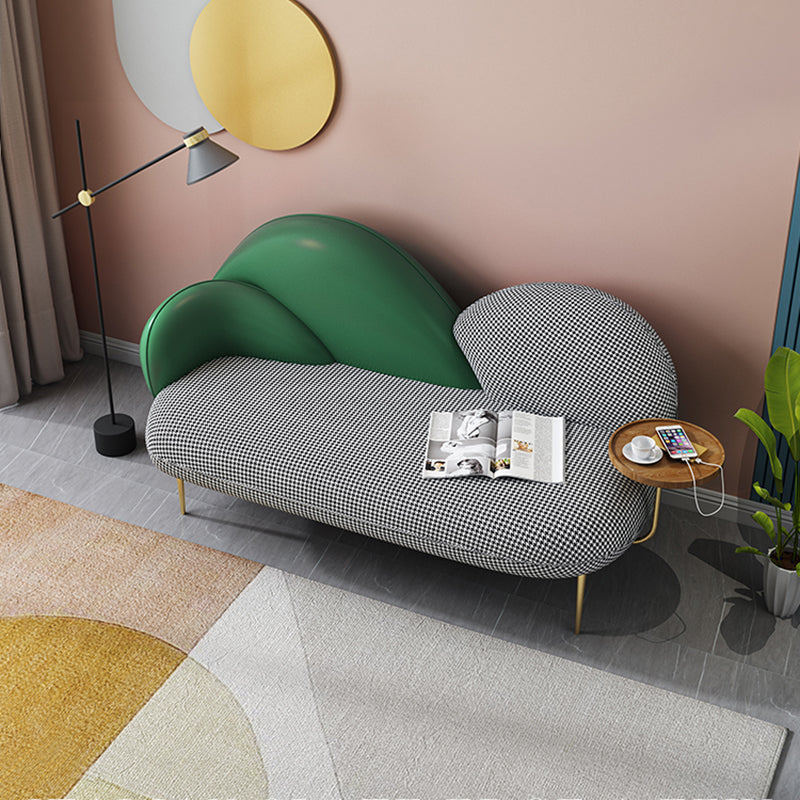 59" W x 29" D x 23" H Cotton Armless Modern with Tight Back for Living Room, Bonus Room