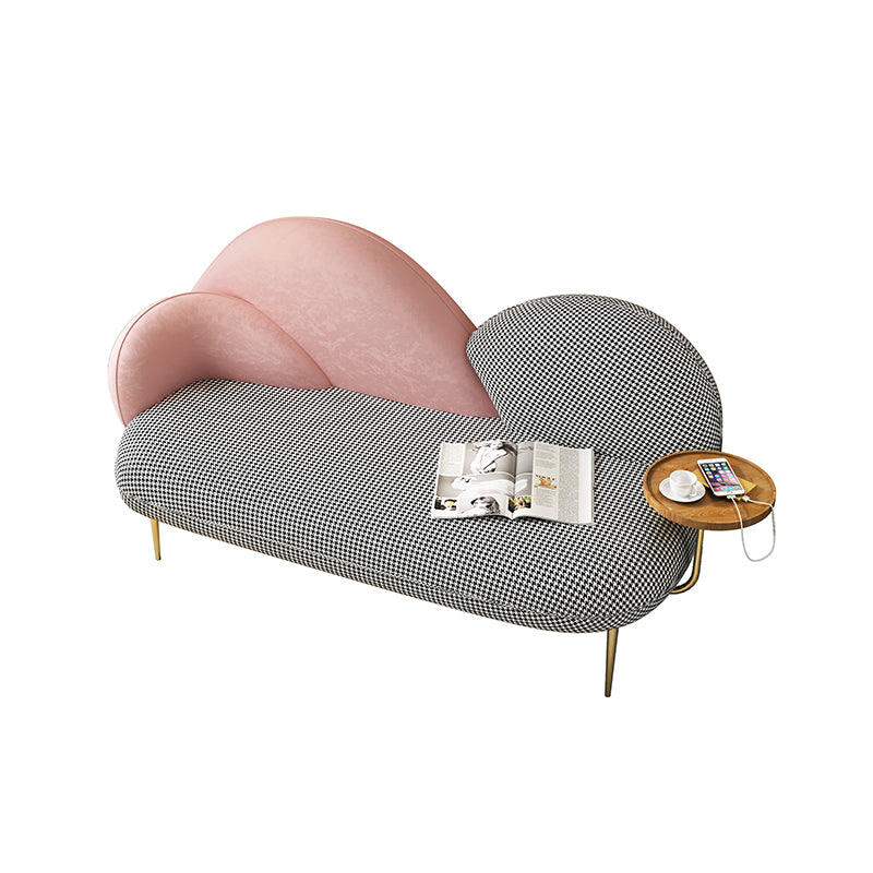 59" W x 29" D x 23" H Cotton Armless Modern with Tight Back for Living Room, Bonus Room