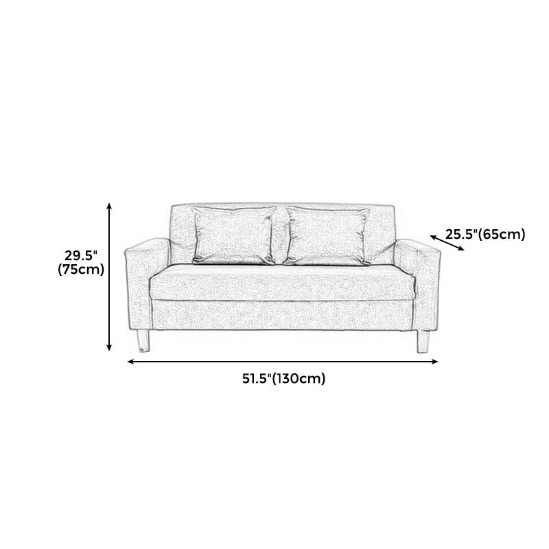 28,35 "H Leinenquadratarm modernes Sofa mit enges, rutschloser Sofa