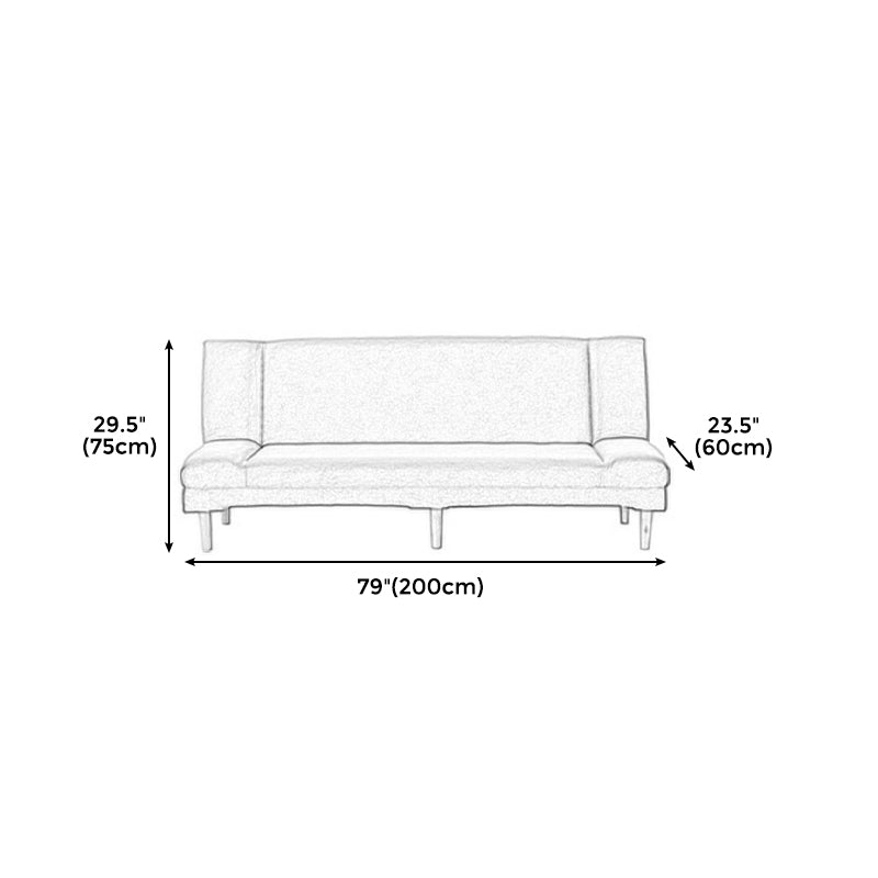 29.53" H Armless Modern Convertible Sofa with Tight Back Sofa for Living Room, Apartment