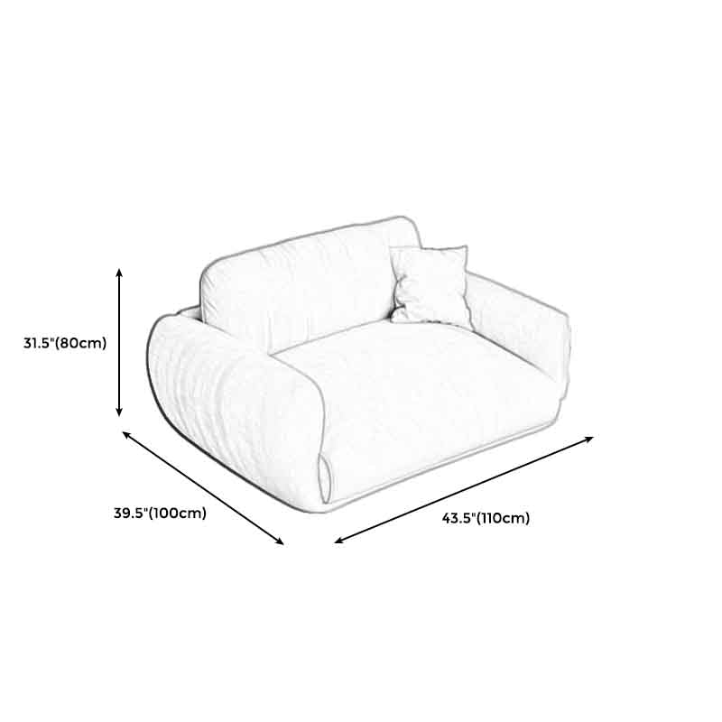 Square Arm Loose Back Sofa 39"W Modern Sofa for Living Room