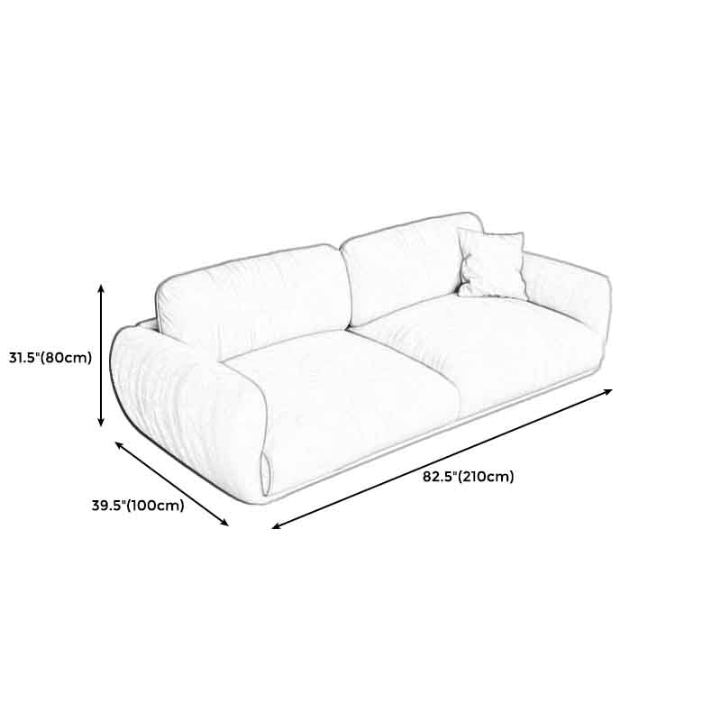 Square Arm Loose Back Sofa 39"W Modern Sofa for Living Room