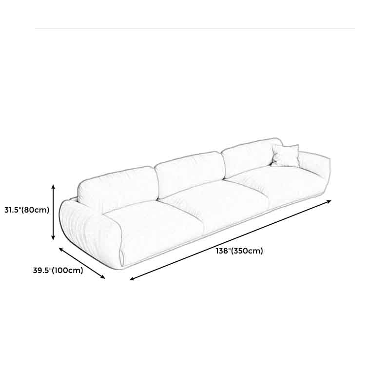 Square Arm Loose Back Sofa 39"W Modern Sofa for Living Room