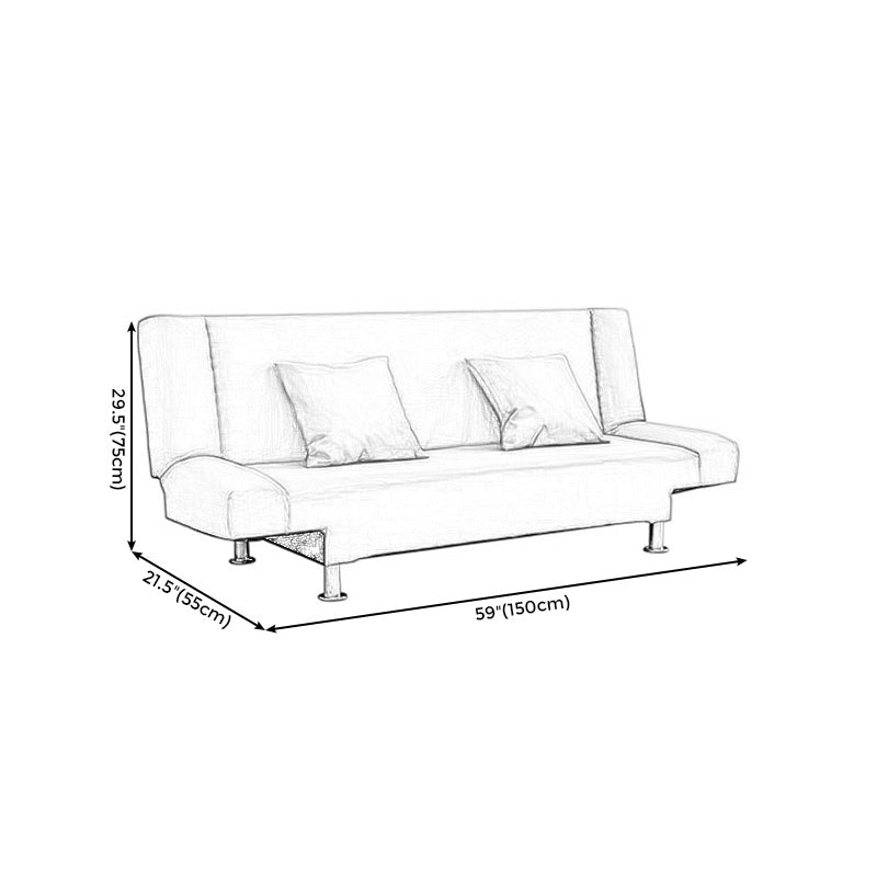29.53" H Linen Armless Sofa with Tight Back Convertible Sofa for Living Room, Apartment