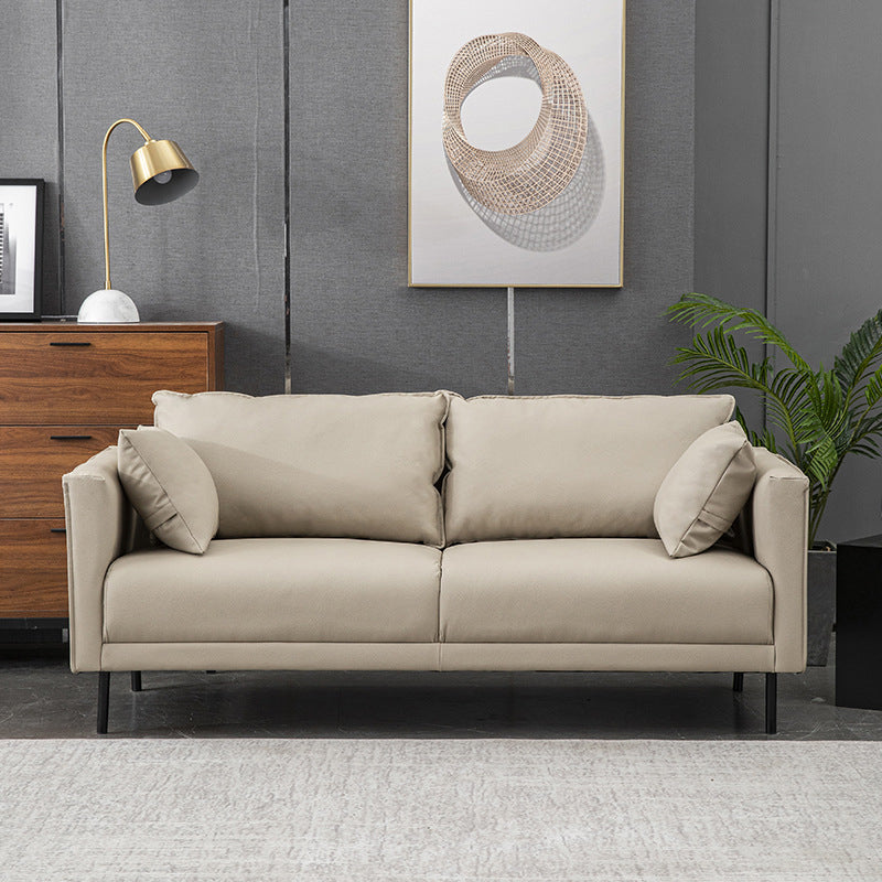 Modern Style Wooden Base Namib & Leather Art Multi-color Selection of Rectangular Sofa