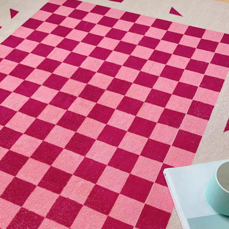 Rose rose moderne Polyester Geométric Print Rap Tache Riscusant pour le salon