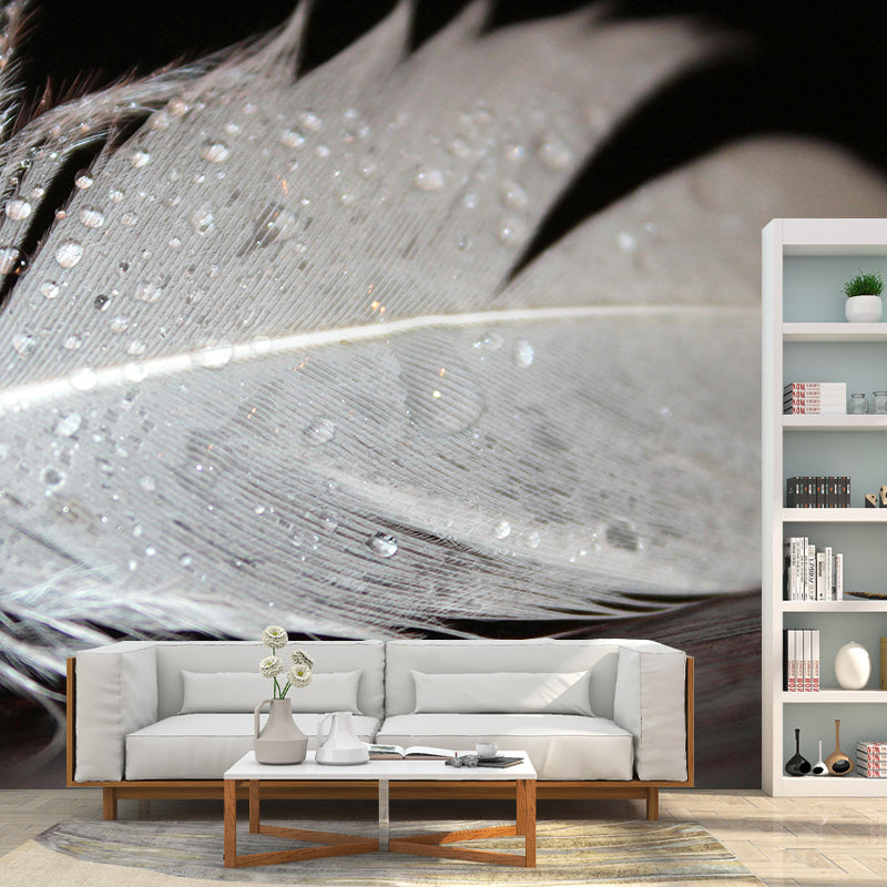 Photography Mural Wallpaper Environment Friendly Feather Indoor Wall Mural