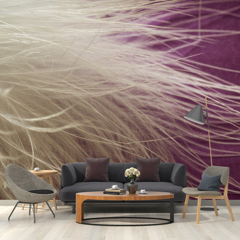Photography Mural Wallpaper Environment Friendly Feather Indoor Wall Mural