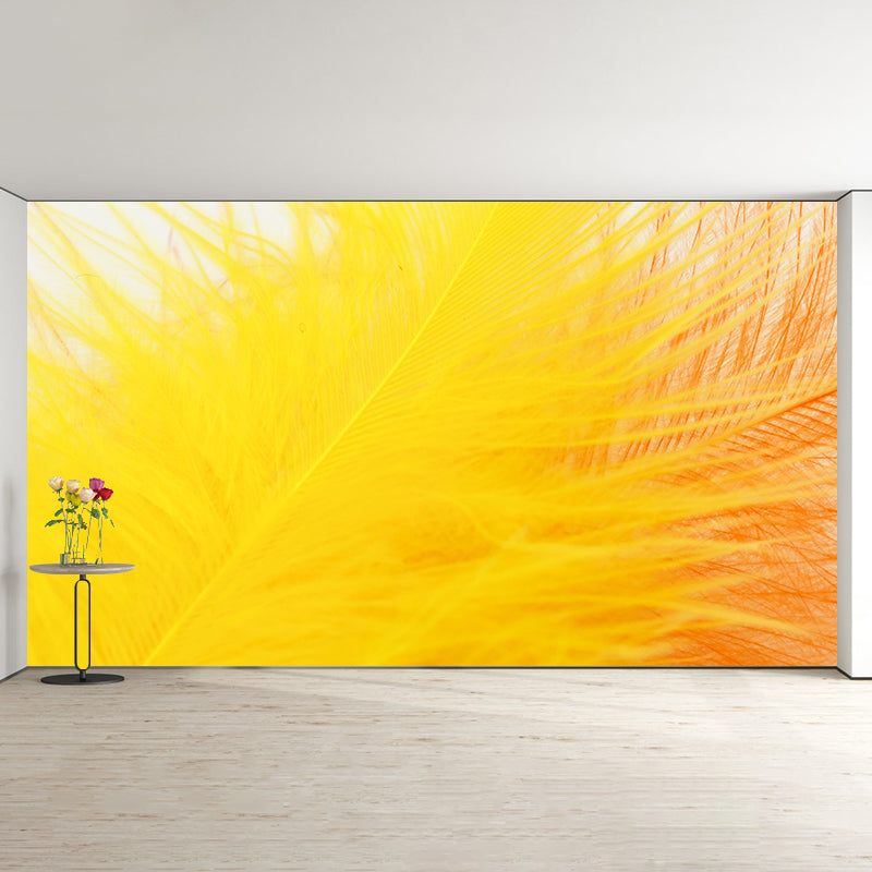 Photography Stain Resistant Mural Wallpaper Feather Sleeping Room Wall Mural