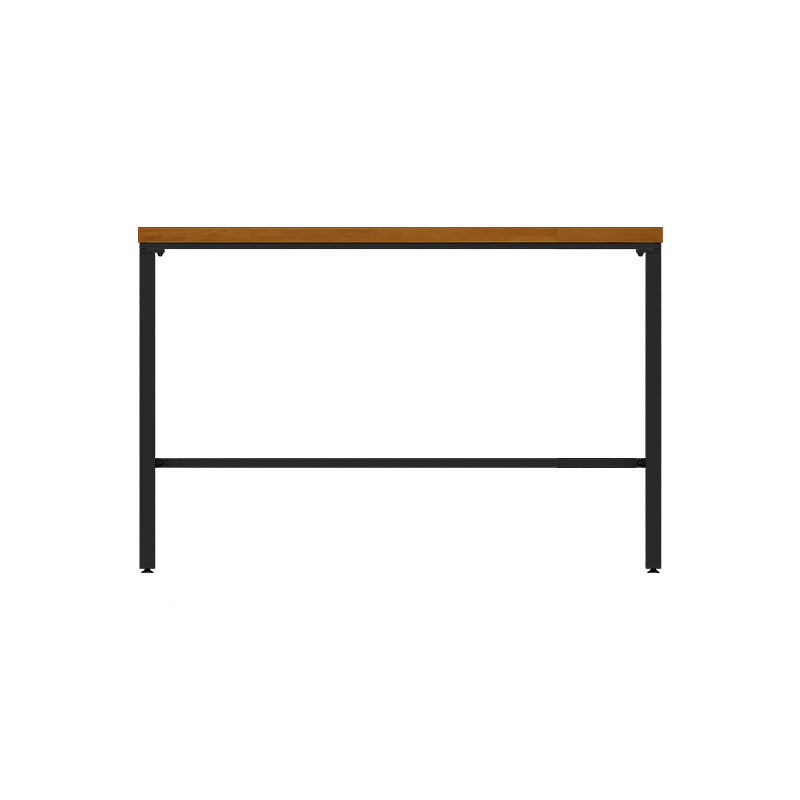 Brown Modern Style Bar Table Solid Wood and Iron Breakroom Bar Table