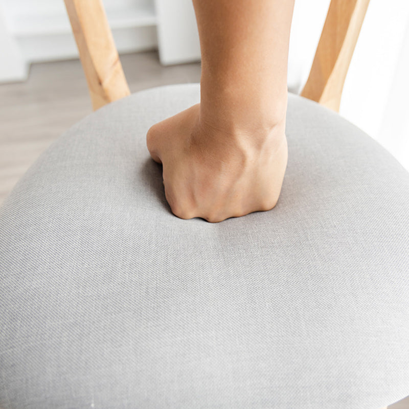 Barkruk in Scandinavische stijl, houten poten met lage rugleuning voor keukenbar