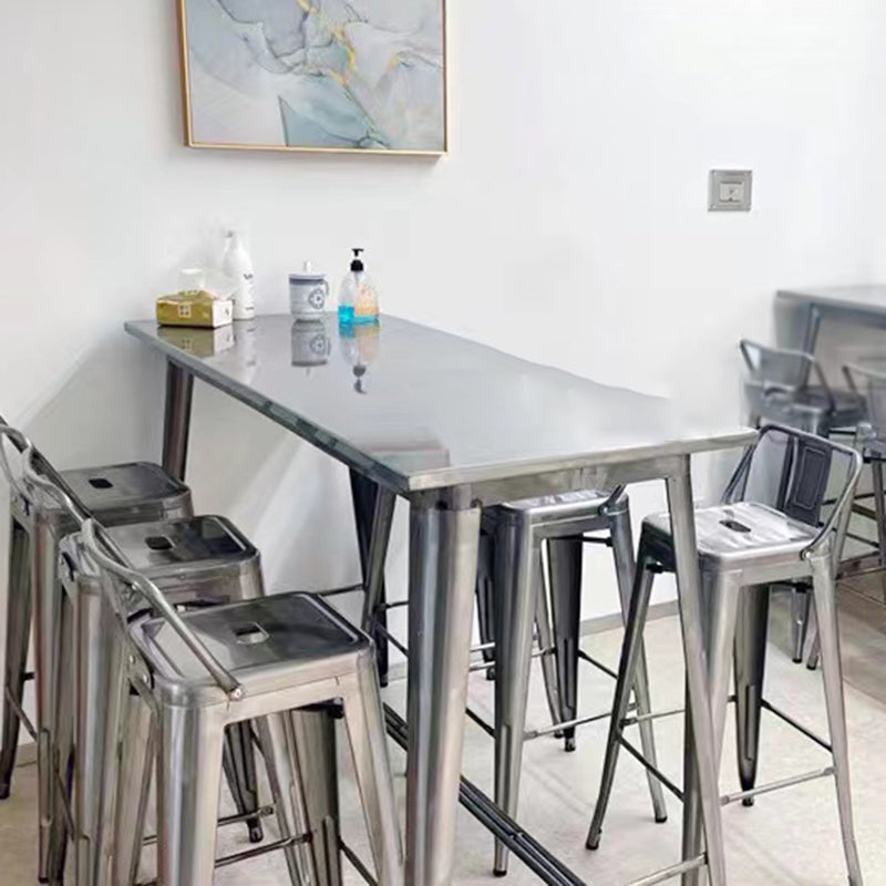 Taburete de bar industrial con respaldo, taburete de bar de metal y cuero con patas de hierro