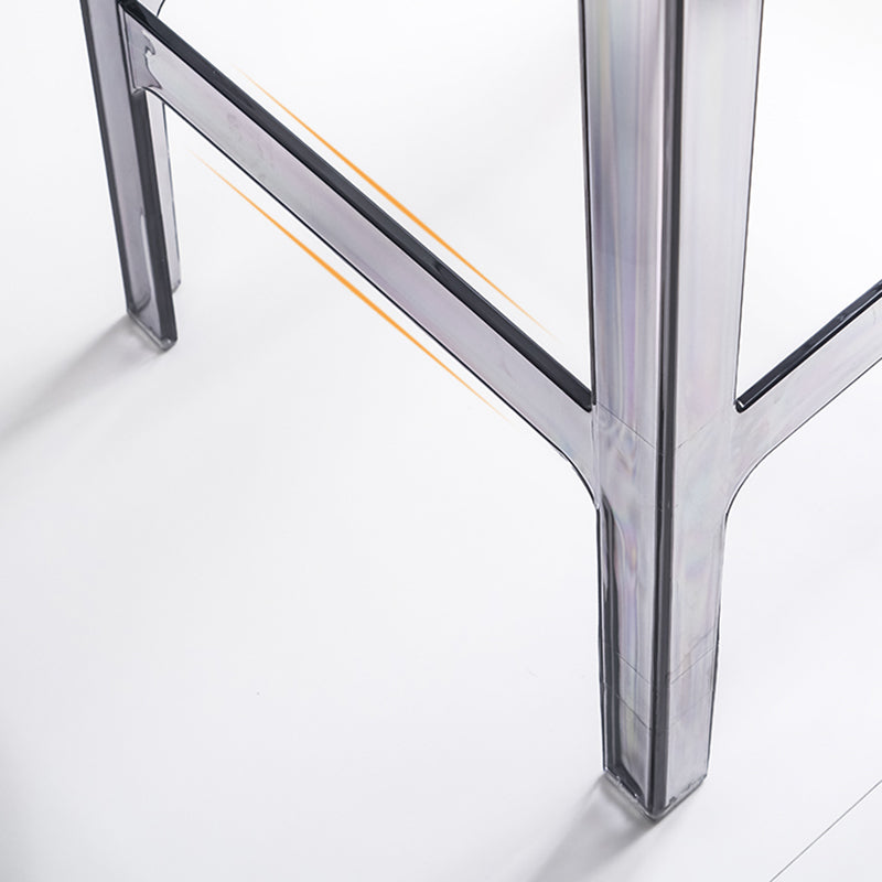 Nordic kunststof barkruk met volledige rugleuning, 26" H hoge binnenkruk met vierkante zitting