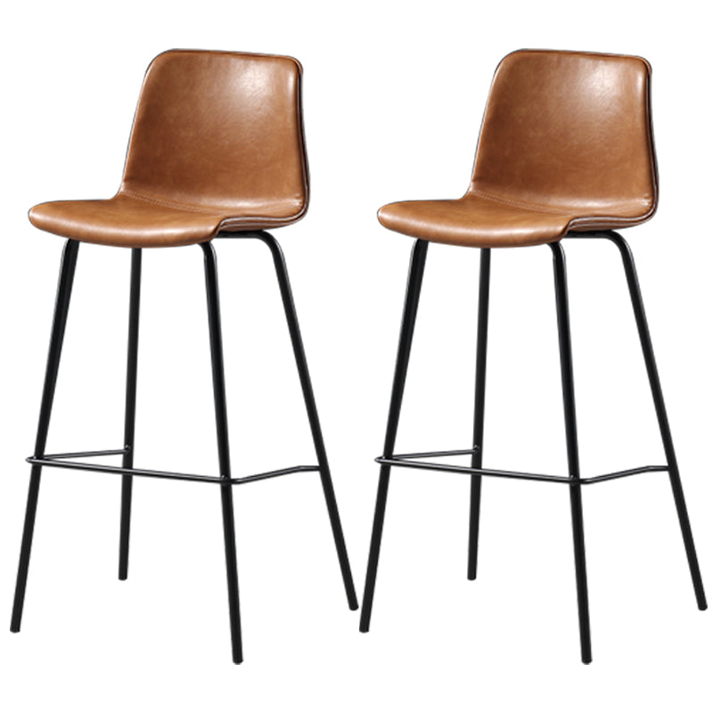 Destiertes Leder einfacher Barhocker Nordic Indoor Hoher Hocker mit Eimersitz