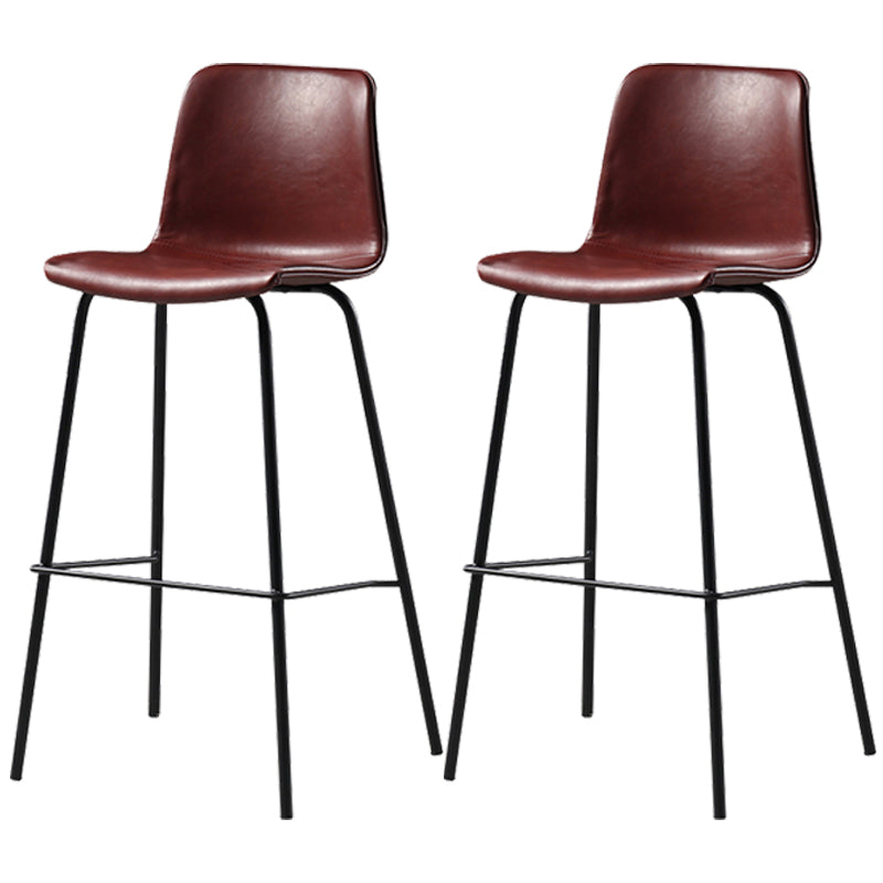 Destiertes Leder einfacher Barhocker Nordic Indoor Hoher Hocker mit Eimersitz