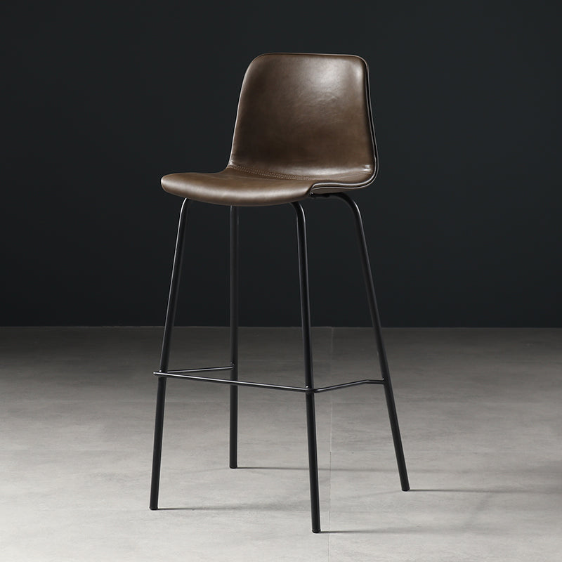 Destiertes Leder einfacher Barhocker Nordic Indoor Hoher Hocker mit Eimersitz