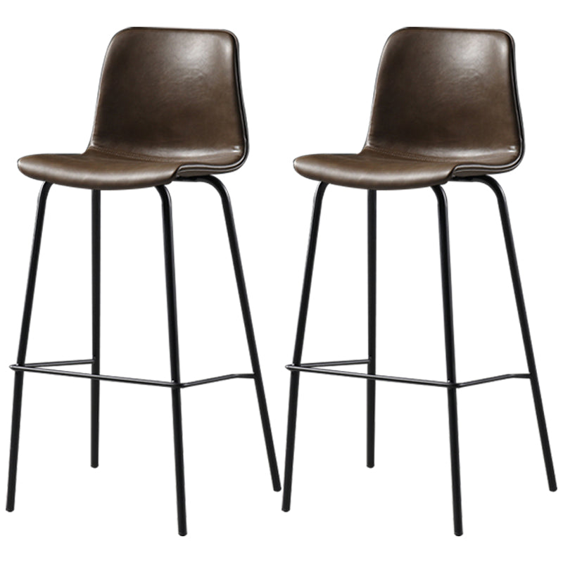 Destiertes Leder einfacher Barhocker Nordic Indoor Hoher Hocker mit Eimersitz