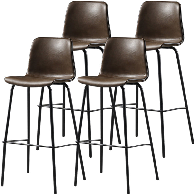 Destiertes Leder einfacher Barhocker Nordic Indoor Hoher Hocker mit Eimersitz