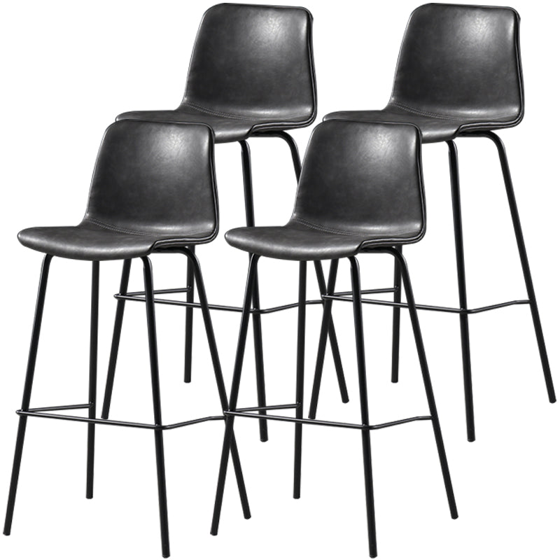 Destiertes Leder einfacher Barhocker Nordic Indoor Hoher Hocker mit Eimersitz