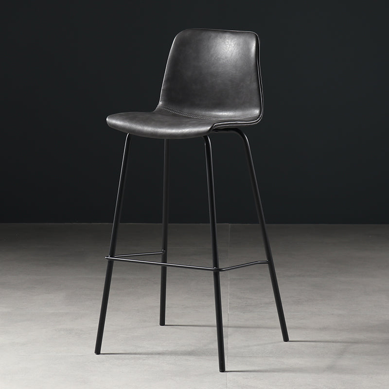 Destiertes Leder einfacher Barhocker Nordic Indoor Hoher Hocker mit Eimersitz