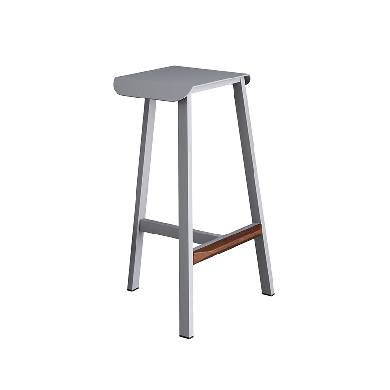 Taburete de bar simple sin respaldo de metal industrial 26" H Taburete alto interior con asiento cuadrado