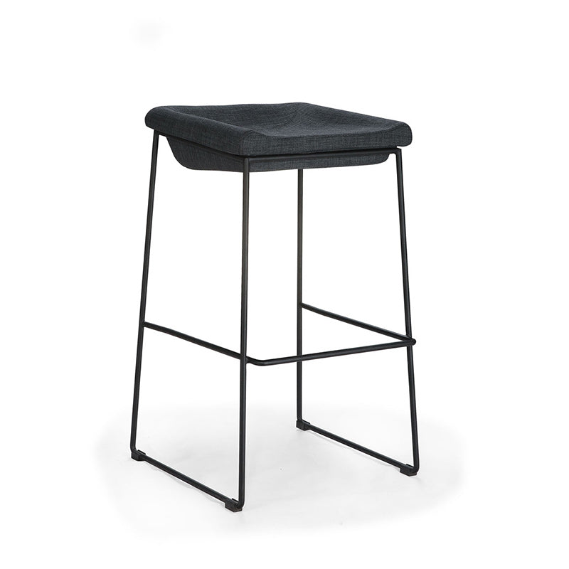 Industrial Style Barstool Indoor Metal Black 4 Legs Barhocker für Restaurant