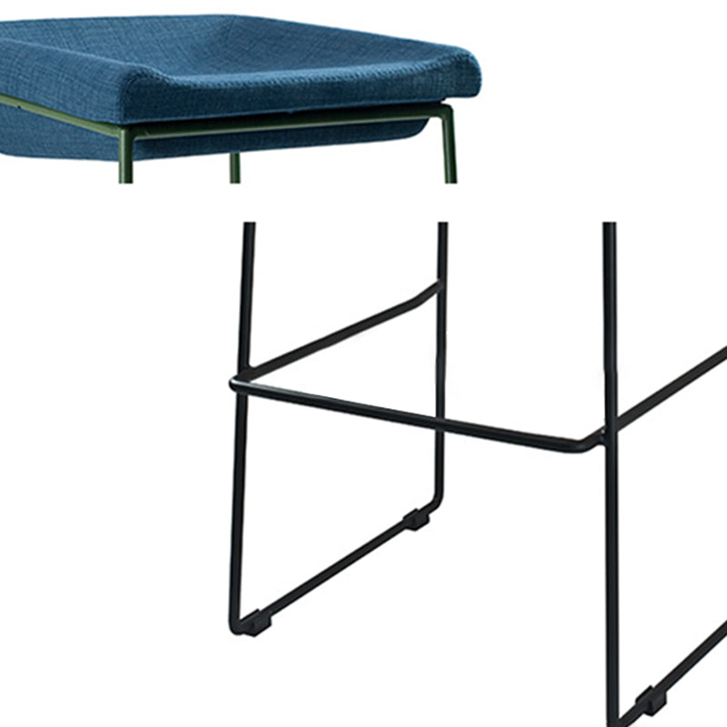 Industrial Style Barstool Indoor Metal Black 4 Legs Bar Stool for Restaurant