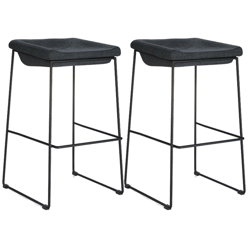 Industrial Style Barstool Indoor Metal Black 4 Legs Bar Stool for Restaurant