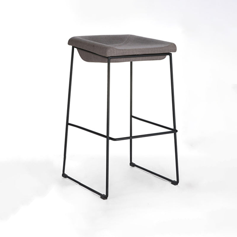 Industrial Style Barstool Indoor Metal Black 4 Legs Bar Stool for Restaurant