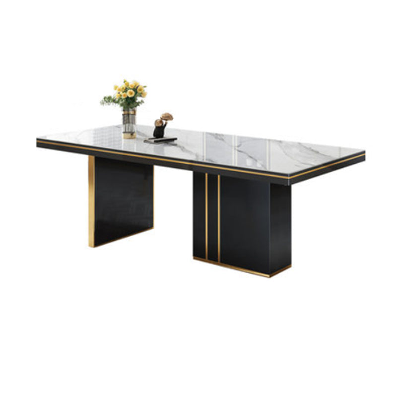 Glam 1/4/6/7/9 Pieces Dining Set Rectangle Stone Dining Table Furniture for Dining Room